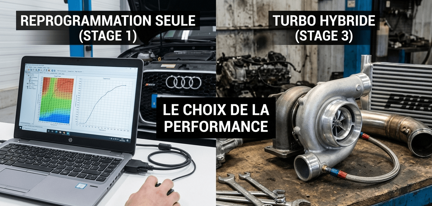Turbo Hybride vs Reprogrammation Seule : Le vrai choix Performance